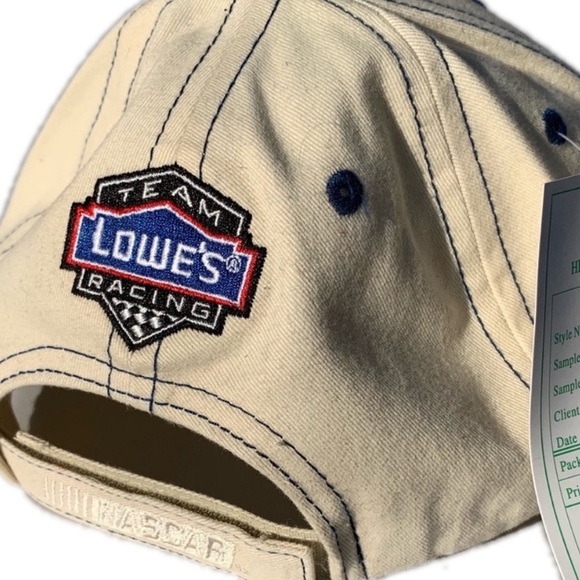 Jimmie Johnson Lowe’s NASCAR number 48 blue and white velcro strap back hat - Picture 6 of 6